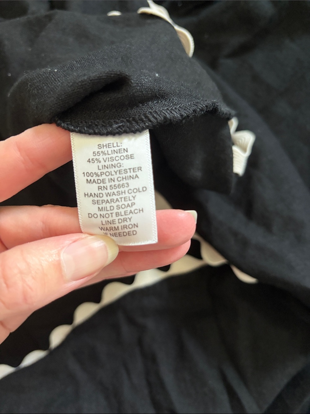 Cynthia Rowley Linen Blend Midi Maxi Dress with White Scallop Trim - Picture 5 of 7